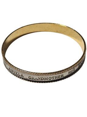 Grandmother Bangle Bracelet Two Tone Grandma Nonna Abuela Multilingual Gift